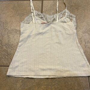 Polo jeans company Lace Trim Cream Camisole